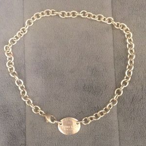 Tiffany & co return to tiffany oval tag chocker